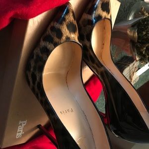 Leopard ombré pumps